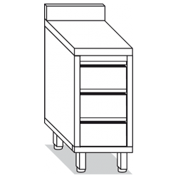 Cassettiera D. cm 40/70 A 3 cassetti