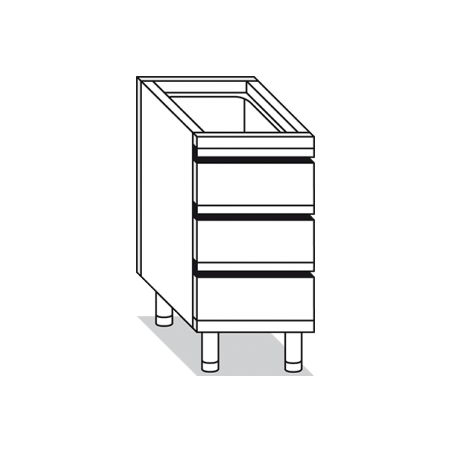 Cassettiera D. cm 40/70 SP 3 cassetti