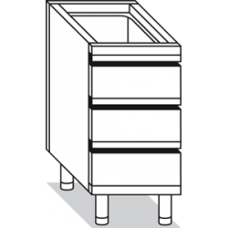 Cassetiera D. cm 50/70 SP 3 cassetti