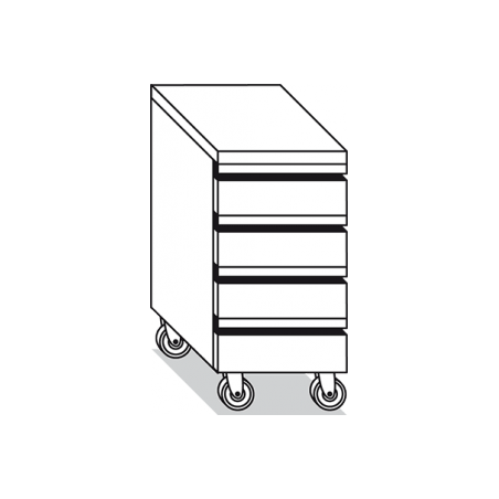 Cassettiera D. cm 60/70 R 4 cassetti