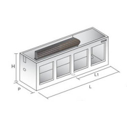 Tavolo frigo L. cm 200x67 UR