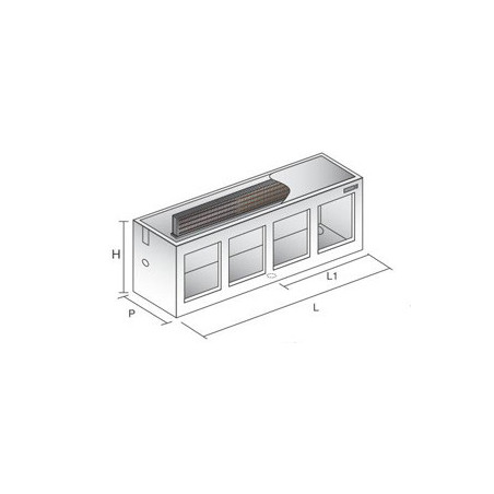 Tavolo frigo L. cm 200x67 UR