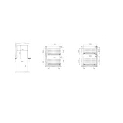 Tavolo frigo L. cm 208x70