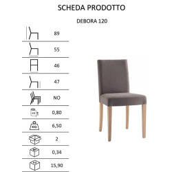 Sedia Debora 120