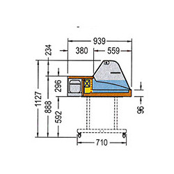 Vetrina Frigo L. 125/94 cm