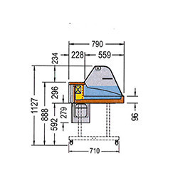 Vetrina Frigo L. 150/94 cm