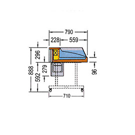 Vetrina Frigo L. 150/79 cm "SS"