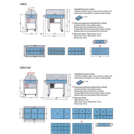 Carrello Frigo L. 115 cm