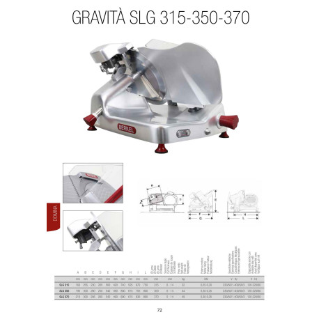 BERKEL Affettatrice elettrica - Affettatrice a gravità - 315 mm