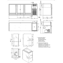 Sottobanco L. 215x68x76 h.