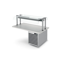 Drop In Piano refrigerato 2x GN 1/1