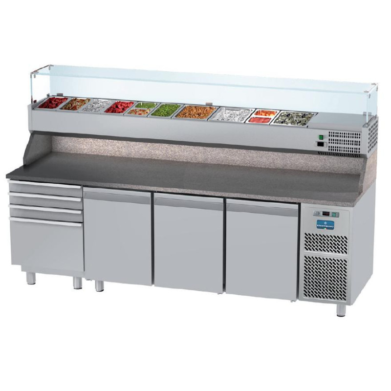 Tavolo frigo GN 1/1 L. 250 cm