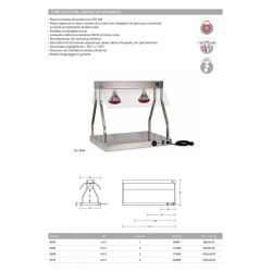 Telaio 2 lampade + base riscaldata