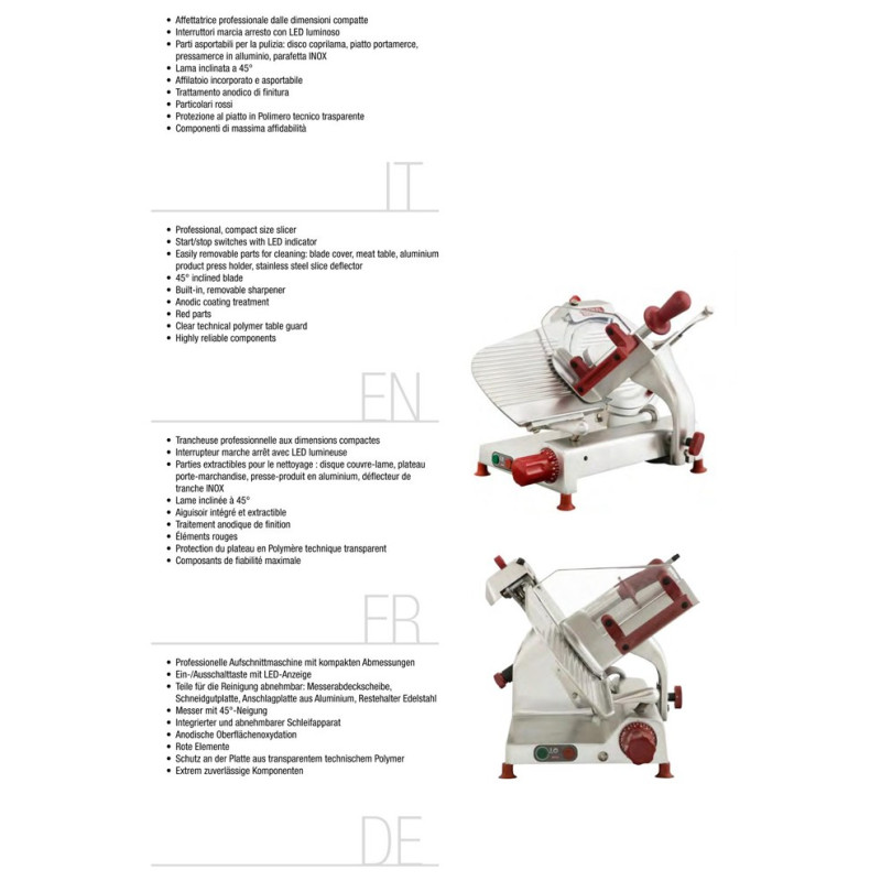 Affettatrice XS Lama 250 mm