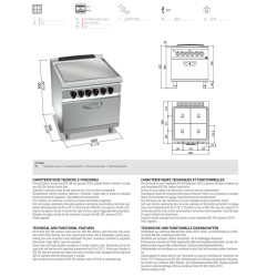 Cucina Tuttapiastra n. 4x3,5 kw + Forno