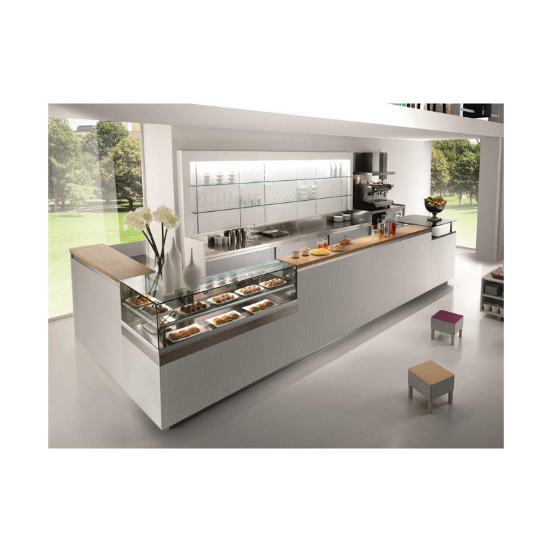 Banco "Studio 12" L. 250 cm refrigerato