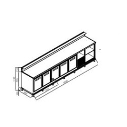 Banco "Oxid" L. 300 cm refrigerato